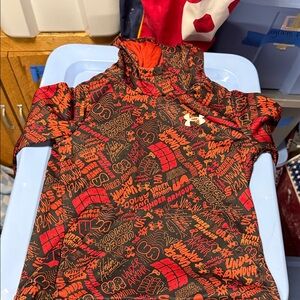 Under Armour Red and Black Graphic Top